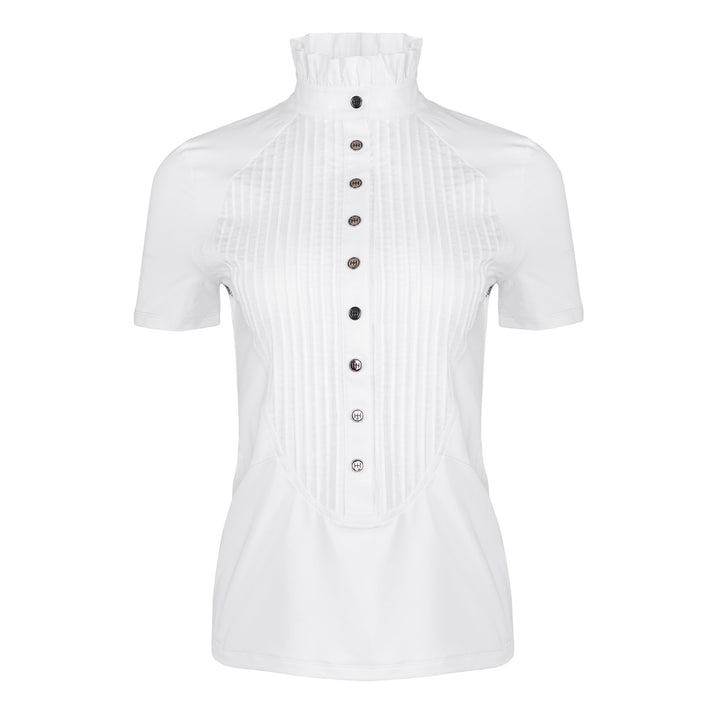 White Short Sleeve Tudor Shirt - Horzehoods5056725005511